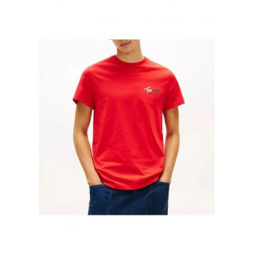 Tricou barbati  TJM SLIM SIGN CHEST SS TEE EXT - Bumbac - Rosu - Rosu