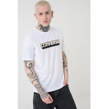 Tricou cu imprimeu logo Dimension - Negru/Alb optic