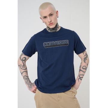 Tricou cu imprimeu logo Dimension - Negru/Bleumarin