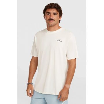 Tricou de bumbac cu logo - Alb