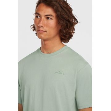 Tricou de bumbac cu logo - Verde pal