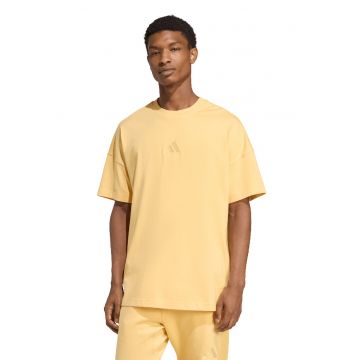 Tricou lejer cu decolteu la baza gatului All Szn - Galben deschis