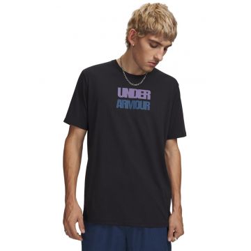 Tricou lejer cu logo Block - Negru