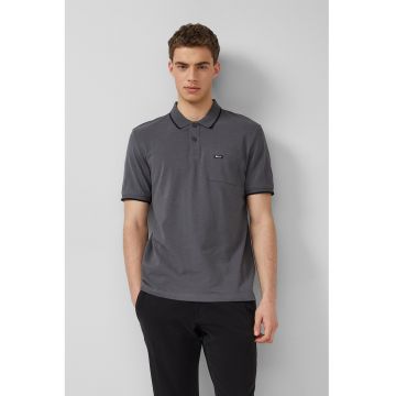 Tricou polo din bumbac cu buzunar pe piept