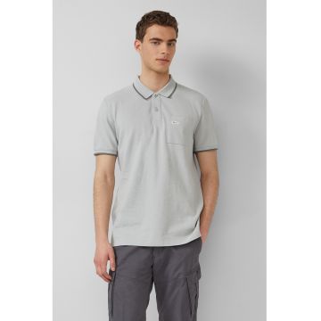 Tricou polo din bumbac cu buzunar pe piept