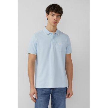 Tricou polo din bumbac cu buzunar pe piept