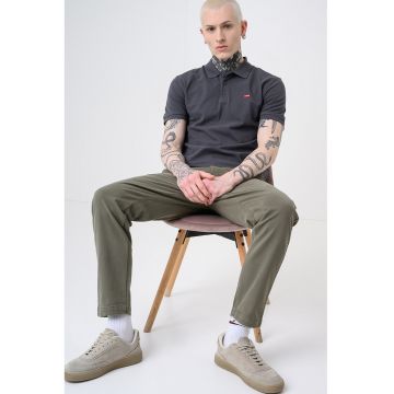 Tricou polo din bumbac Housemark - Gri antracit