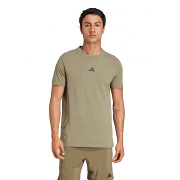 Tricou slim fit pentru antrenament D4T - Verde inchis
