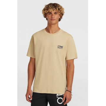 Tricou supradimensionat cu logo Cali - Bej deschis