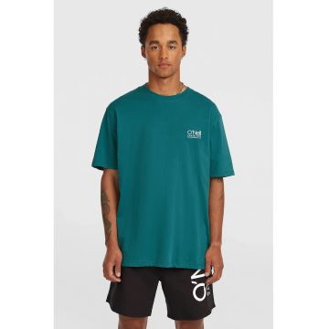 Tricou supradimensionat cu logo Cali - Verde persan
