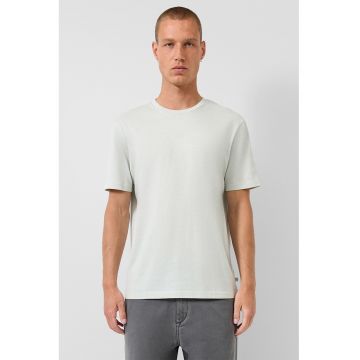 Tricou uni cu decolteu la baza gatului