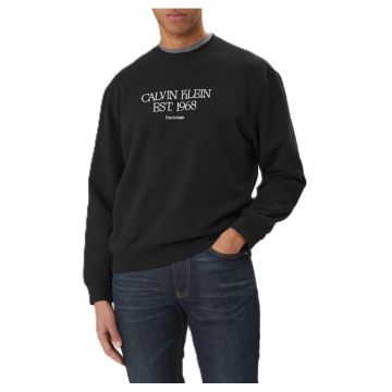 Bluza barbati  350TERRY 1968 NYC GRAPHIC CN - Bumbac - Negru - Negru