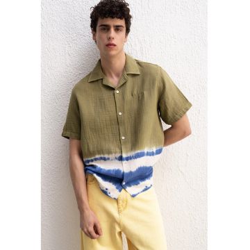 Camasa barbati -  cu maneca scurta - multicolor - bumbac