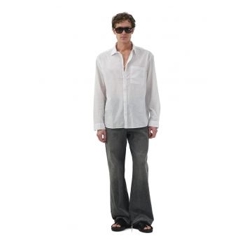 Camasa barbati -  Regular Fit - alb - bumbac - cu nasturi