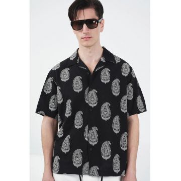 Camasa barbati -  Regular Fit - alb/negru - poliamida