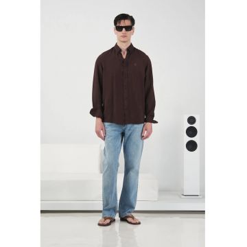 Camasa barbati -  regular fit - maro - Tencel