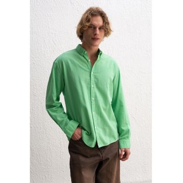 Camasi de barbati -  supradimensionata - bumbac - verde