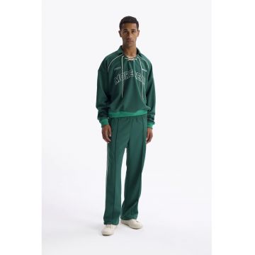 Hanorac barbati -  imprimeu text - verde - poliester