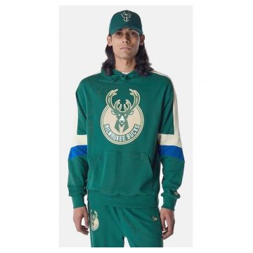 Hanorac cu buzunar kangaroo si detalii contrastante Milwaukee Bucks NBA -