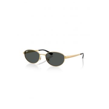 Ochelari de soare metalici cu lentile ovale - Auriu