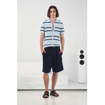 Pantaloni scurti barbati  albastru - 100% Tencel