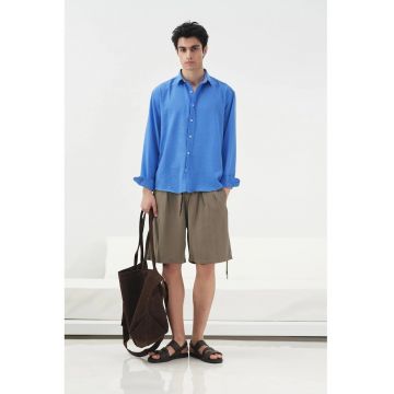 Pantaloni scurti barbati  Tencel - talie medie - verde