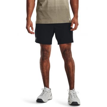 Pantaloni scurti cambrati cu banda logo in talie - pentru antrenament Vanish - Negru stins