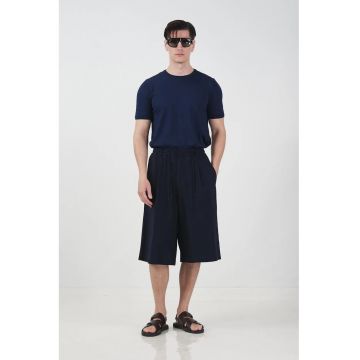 Pantaloni scurti -  stil Chino - albastru - bumbac