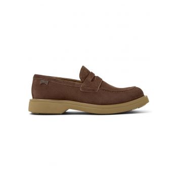 Pantofi de piele intoarsa Norman - Maro
