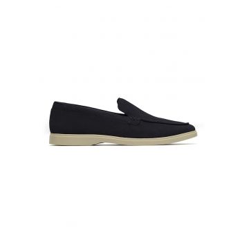 Pantofi loafer de piele intoarsa cu branturi cu amortizare Torford - Albastru ultramarin