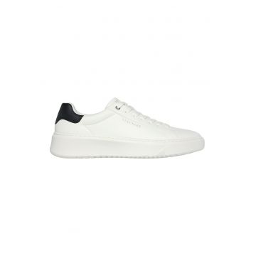 - Pantofi sport de piele ecologica - Alb