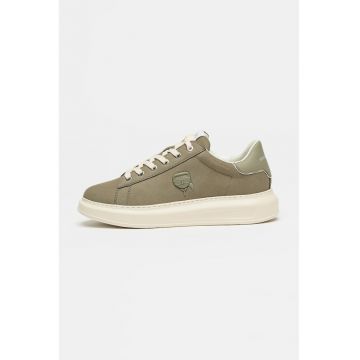 Pantofi sport de piele intoarsa cu logo Kapri - Sage Green