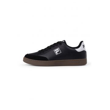 Pantofi sport din piele ecologica cu insertii din piele intoarsa sintetica Courtbay - Alb/Negru