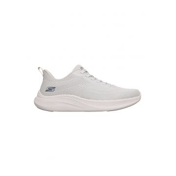Pantofi sport low-cut tricotati BOBS MODA Flex - Gri deschis/Albastru inchis