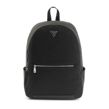 Rucsac din piele ecologica cu buzunare pentru sticla de apa Torino - Negru