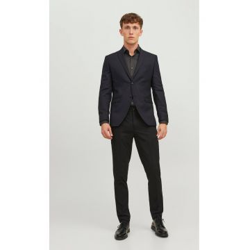 Sacou barbati  blazer cu un singur piept - super slim fit - negru - poliester reciclat