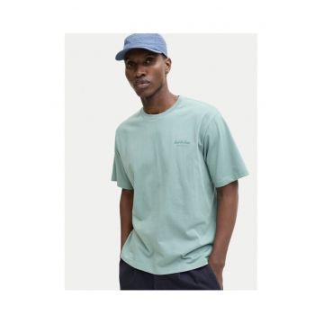 Tricou barbati -  bumbac organic - turcoaz -