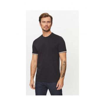 Tricou barbati -  negru - 100% bumbac -