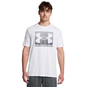 Tricou lejer cu logo Boxed - Gri/Alb optic