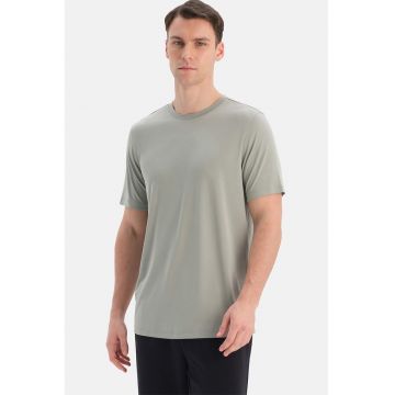 Tricou uni din amestec de modal - Gri deschis