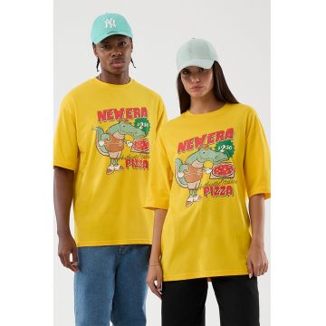 Tricou unisex din bumbac cu imprimeu - Galben