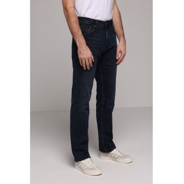 Blugi regular fit cu 5 buzunare David - Albastru ultramarin