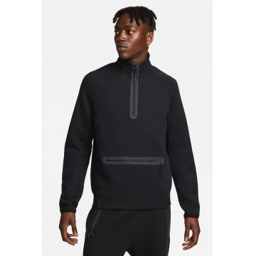 Bluza de trening cu fenta cu fermoar Tech - Negru