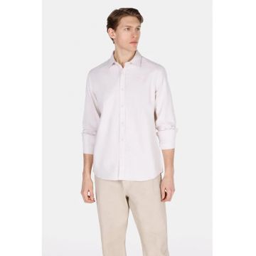 Camasa barbati -  regular fit - bumbac - ecru - Verde
