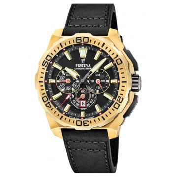 Ceas barbatesc  F20728/3 Quartz Auriu