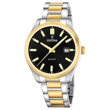 Ceas barbatesc  F20738/4 Quartz Argintiu - Auriu