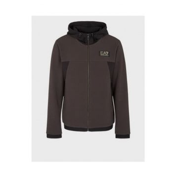 Hanorac barbati cu fermoar  M Hoodie Fz St Pq - Bumbac - Negru - Negru