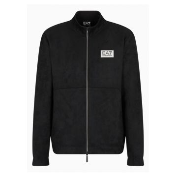 Hanorac barbati cu fermoar  TRAIN GOLD LABEL M T-TOP FZ ALCANTARA - Poliester - Negru -