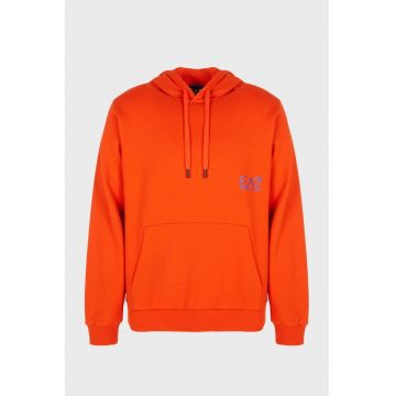 Hanorac barbati  M HOODIE RN OVERSIZE FLOCK LOGO BACK - Bumbac - Portocaliu -