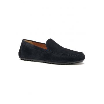 Mocasini barbati -  piele naturala - albastru